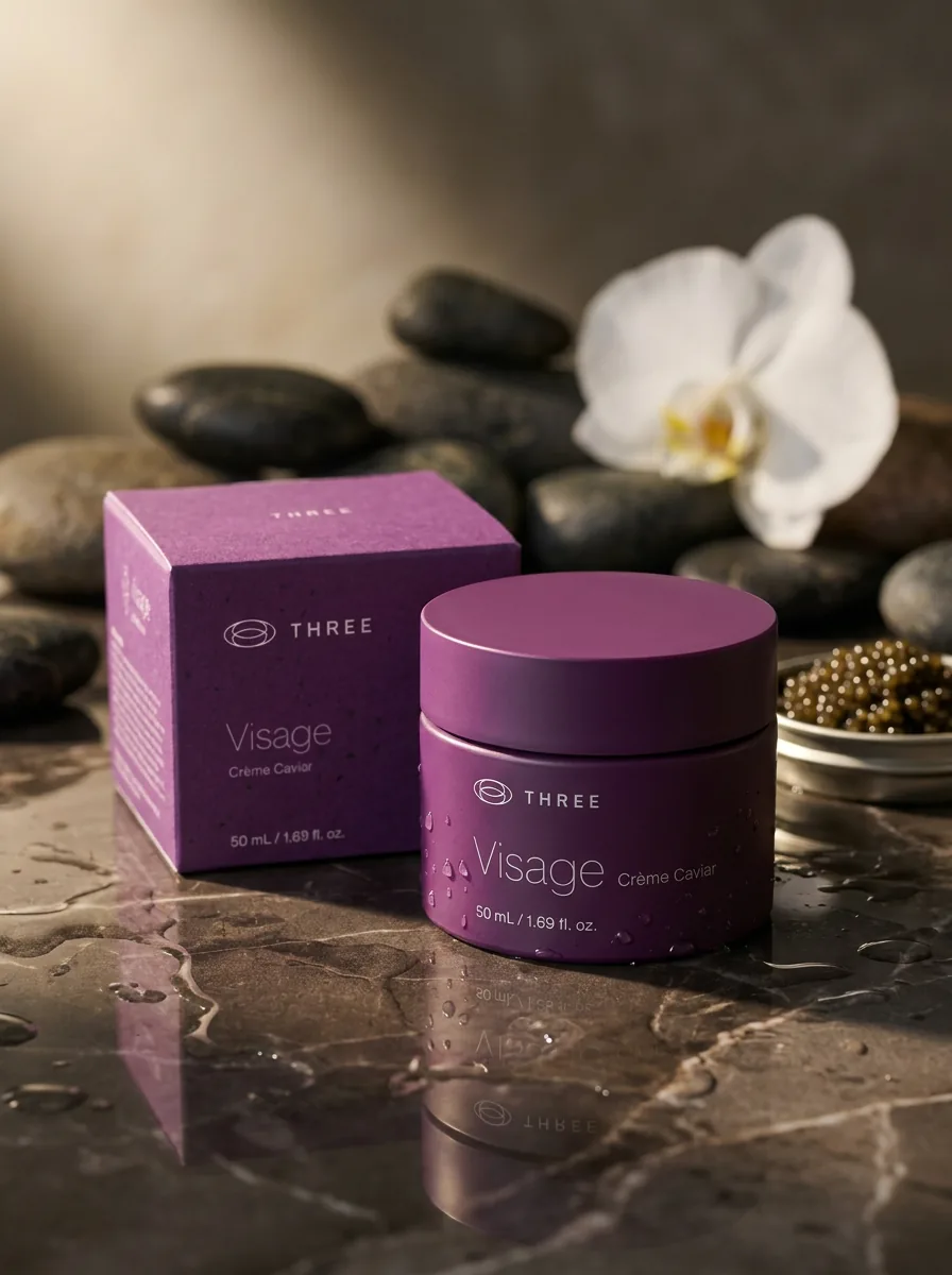 Visage Crème Caviar, envase morado de 50 mL