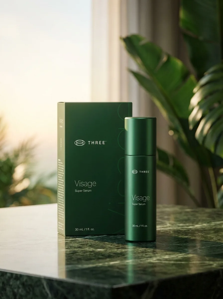 Visage Super Serum, envase verde de 30 mL